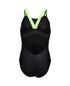 G Swimsuit V Back Graphic black-softgreen