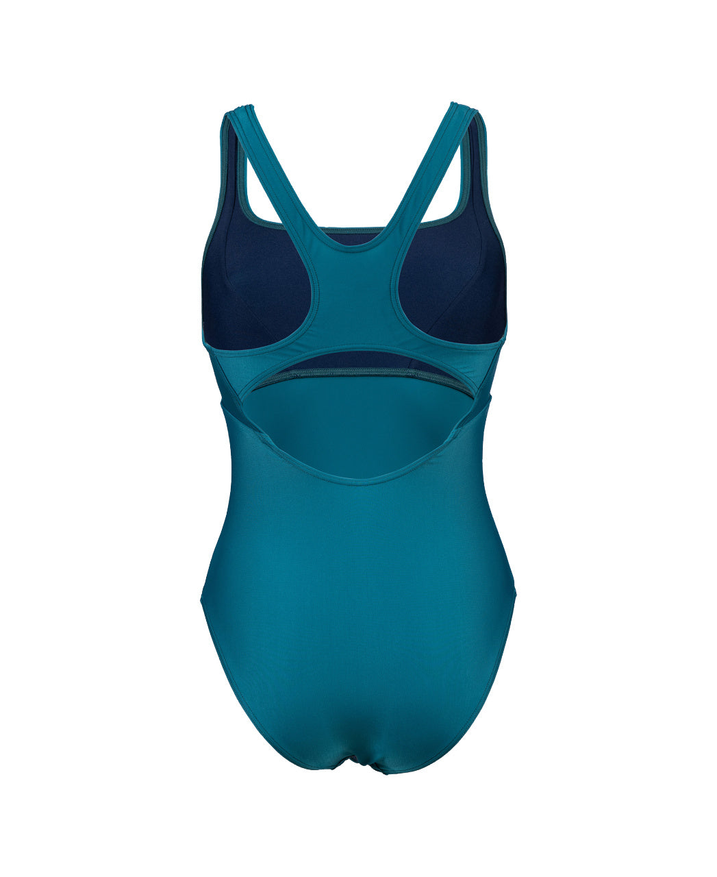 W Solid Swimsuit Control Pro Back B deepteal