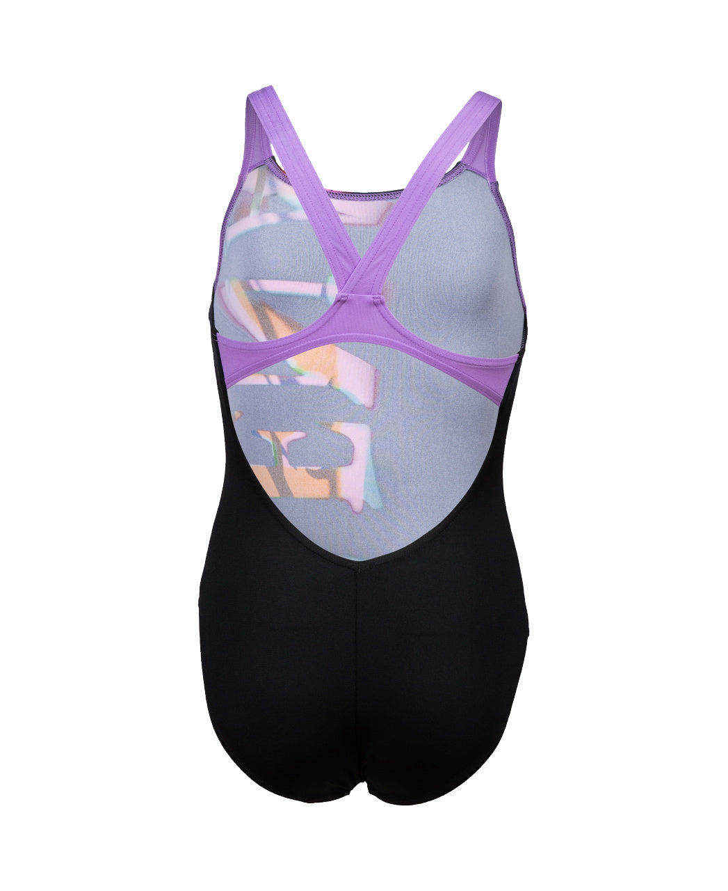 G Prism Swimsuit V Back black-lavanda