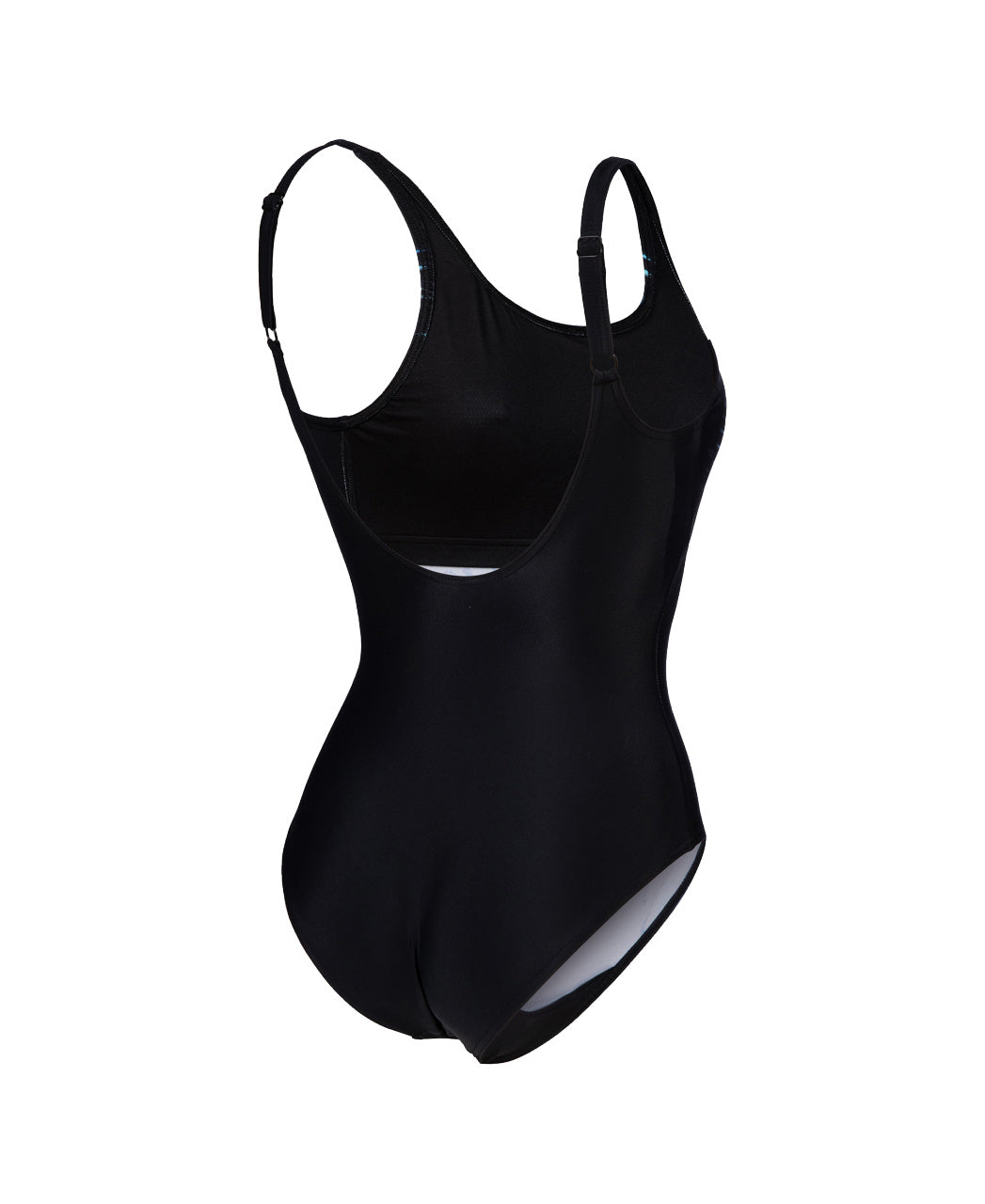 W Imprint Swimsuit U Back B black