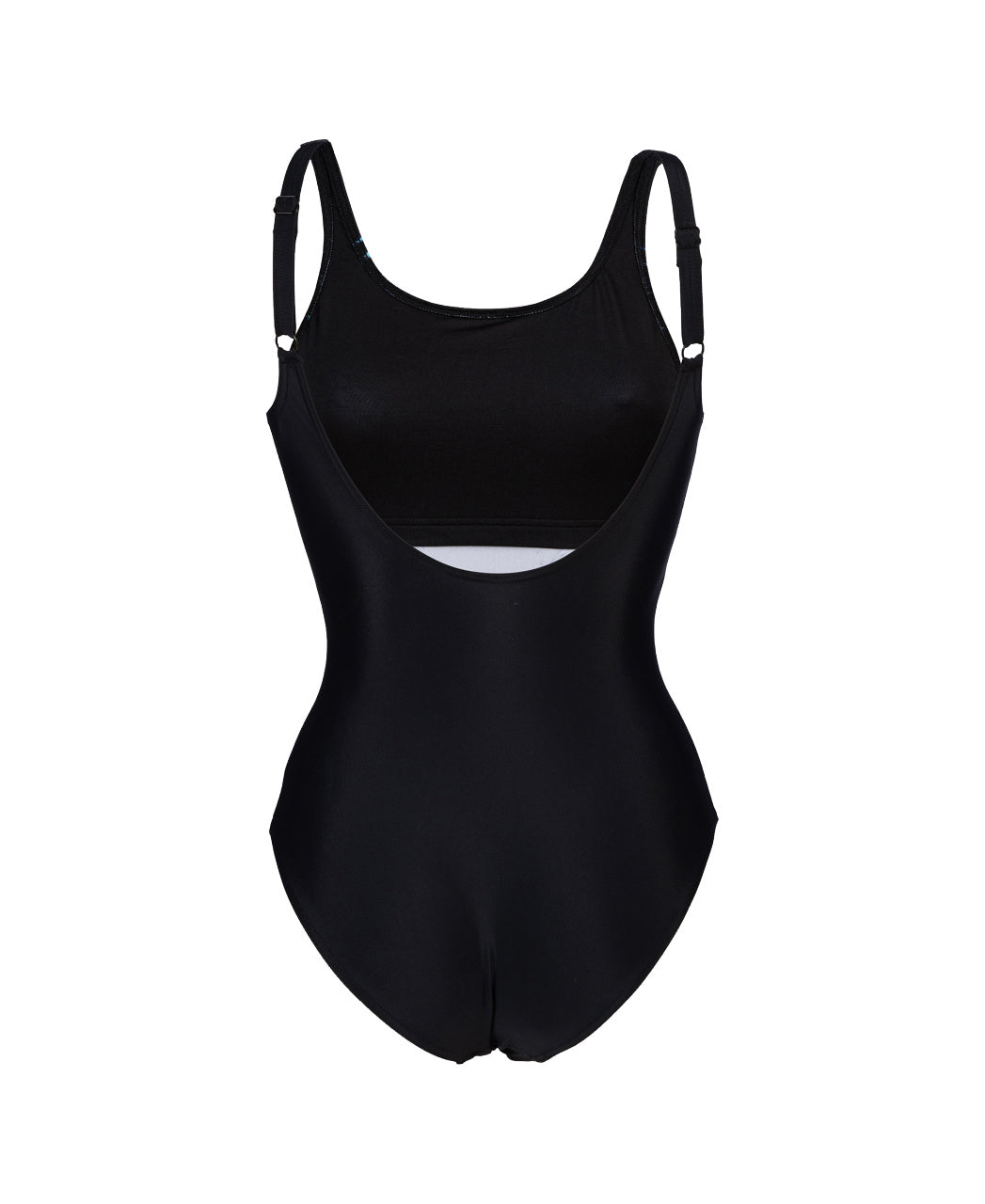 W Imprint Swimsuit U Back B black