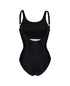 W Imprint Swimsuit U Back B black