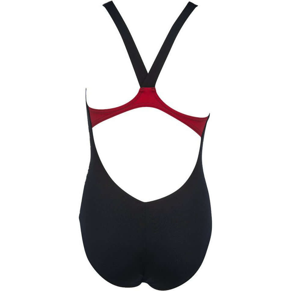 Arena G Maneki Jr V Back One Piece black-red