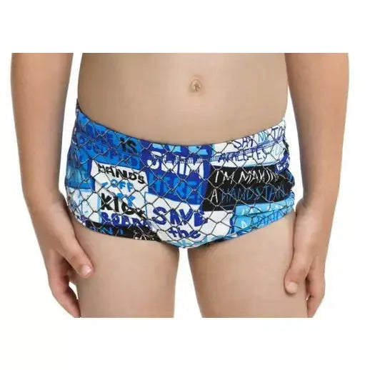 Funky Trunks Printed Trunks - Pool Power - Blauw