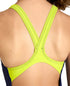 G Mark Swimsuit V Back navy-softgreen Arena