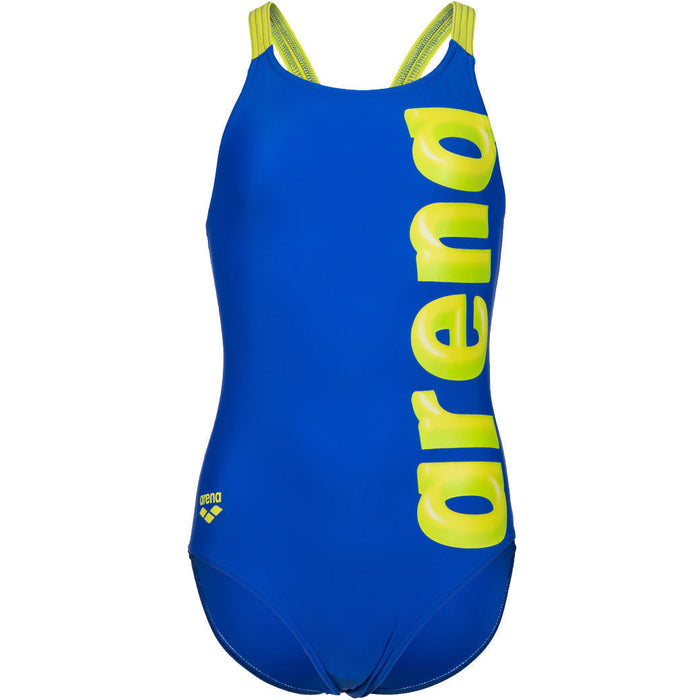 G Swimsuit V Back Graphic - neonblue-softgreen