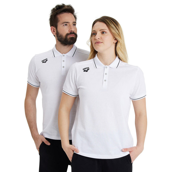 Team Poloshirt Solid Cotton white