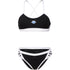 W Icons Bikini Cross Back Solid black-white