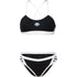 W Icons Bikini Cross Back Solid black-white