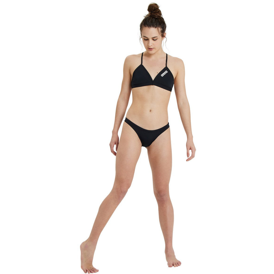 W Team Swim Bottom Solid black-white