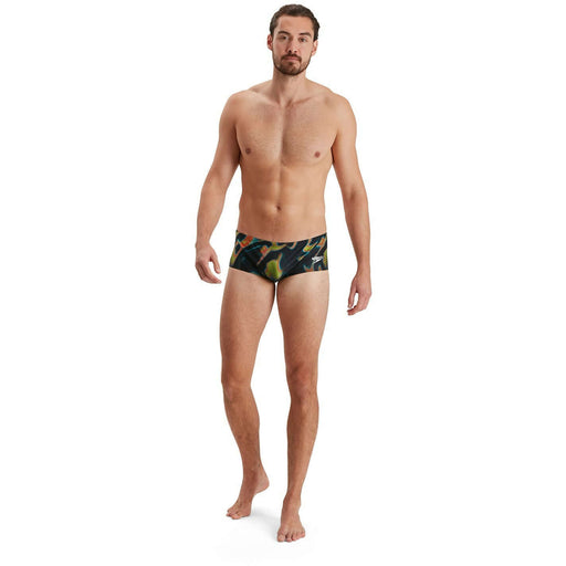 Allover Digital 14cm Brief - Zwart/Groen