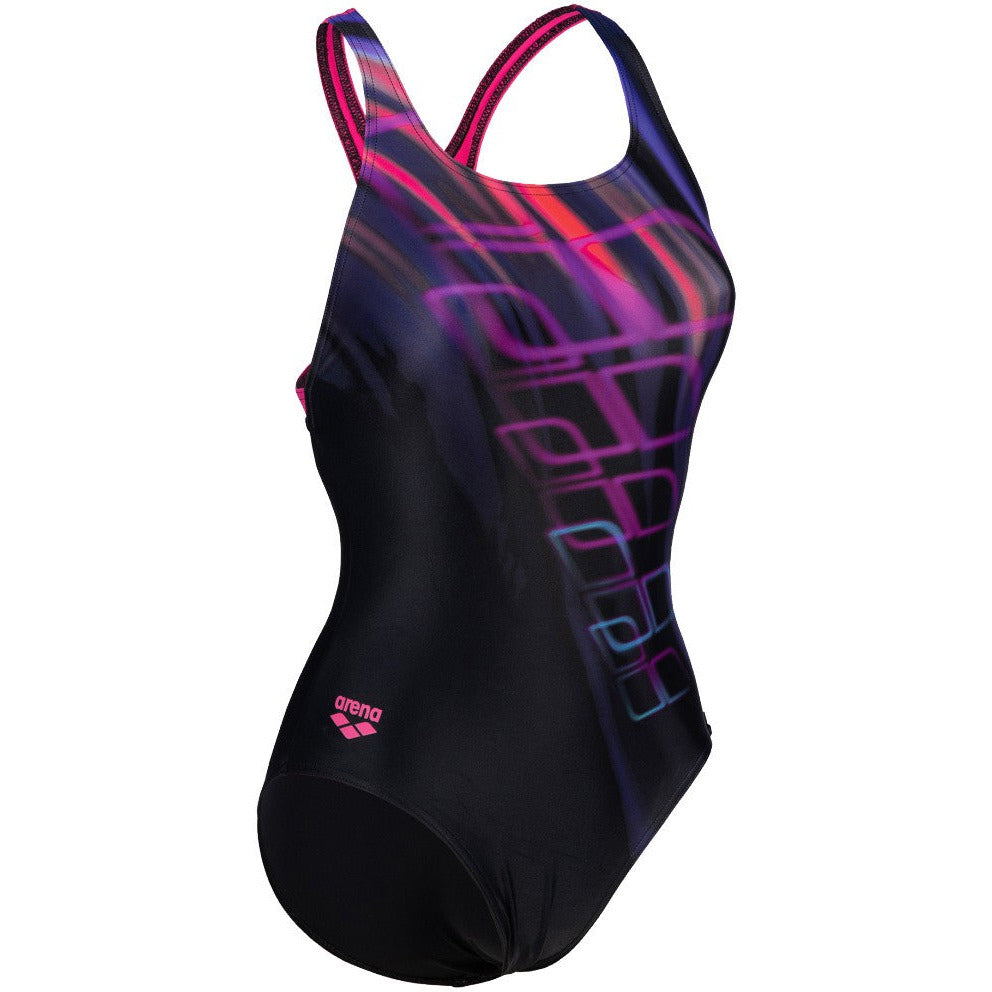 W Shading Swimsuit Swim Pro Back black-freakrose