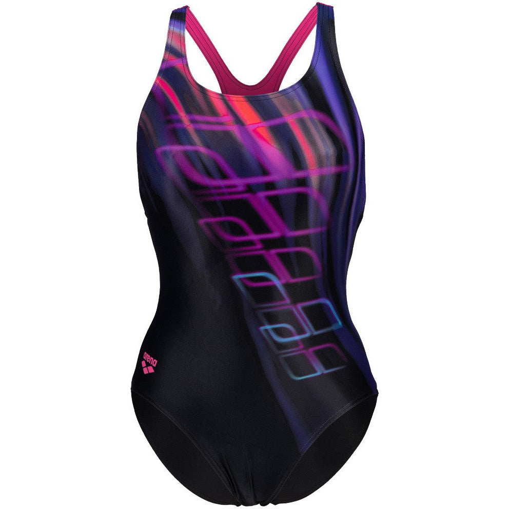 W Shading Swimsuit Swim Pro Back black-freakrose